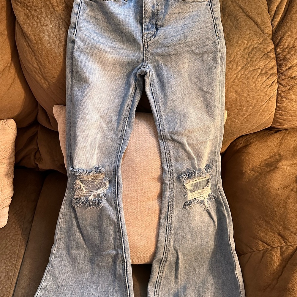 Flying Monkey Blue Flare Wide Leg Jeans